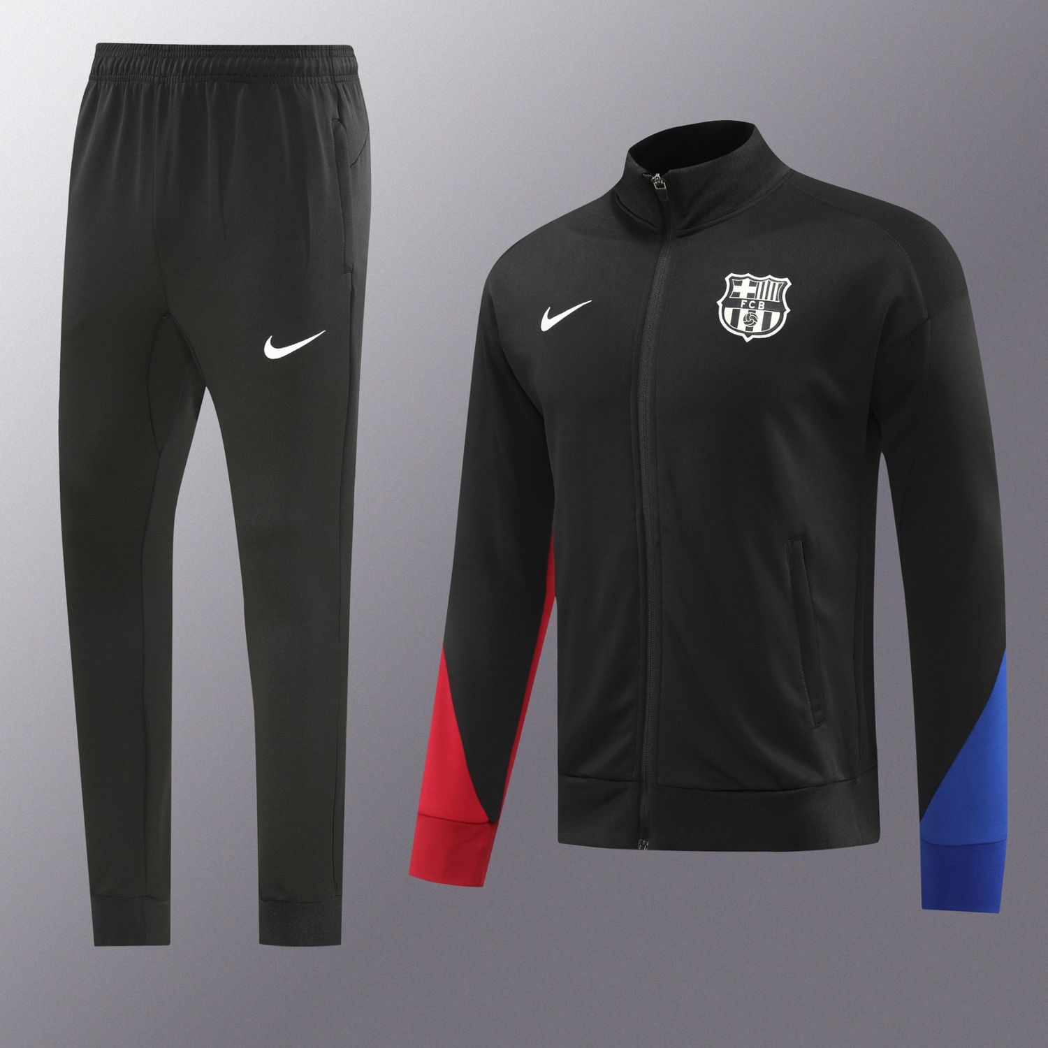 Barcelona Black, Red and Blue Tracksuit Set