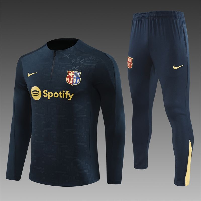 Barcelona Navy and Tan Long Sleeve Training Set 