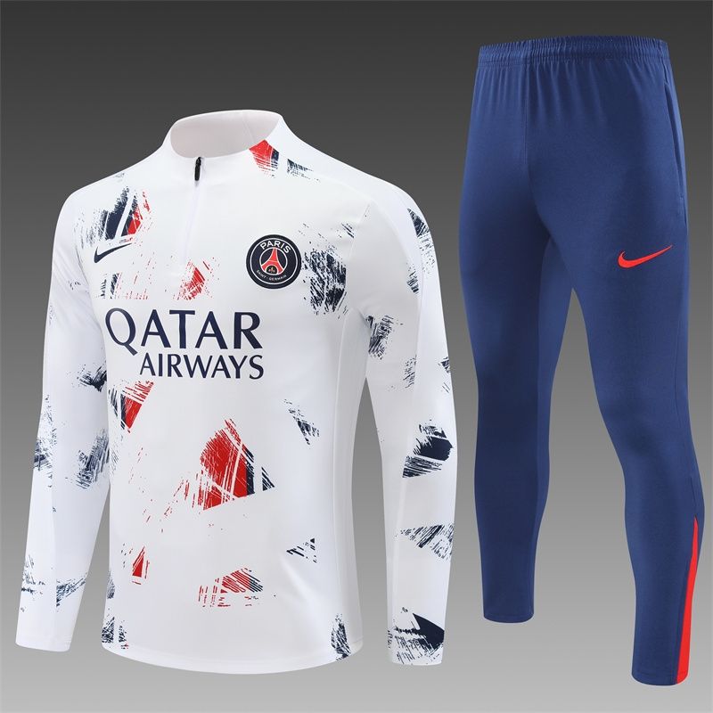 PSG White, Navy and Red Long Sleeve Training Set 