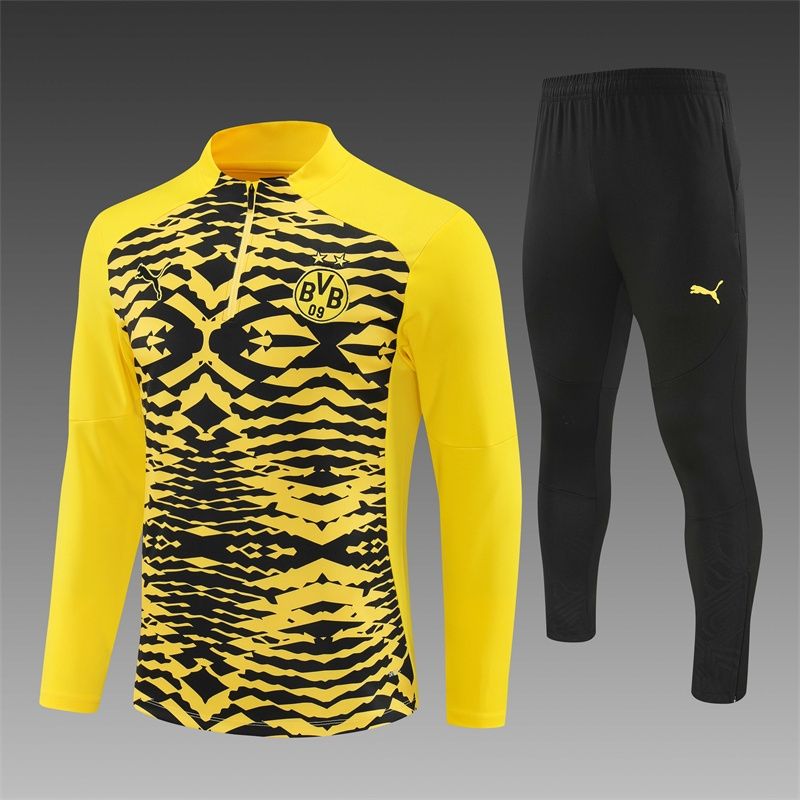 Dortmund Yellow and Black Zebra Long Sleeve Training Set 