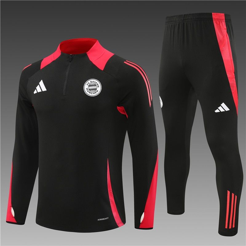 Bayern Munich Black and Red Long Sleeve Training Set 