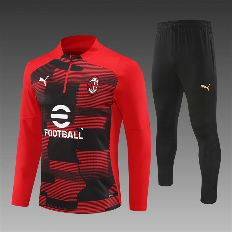 AC Milan Red and Black Long Sleeve Training Set 