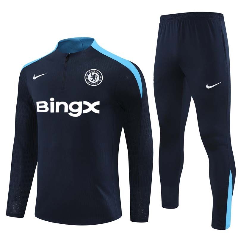 Chelsea Navy Long Sleeve Training Set 