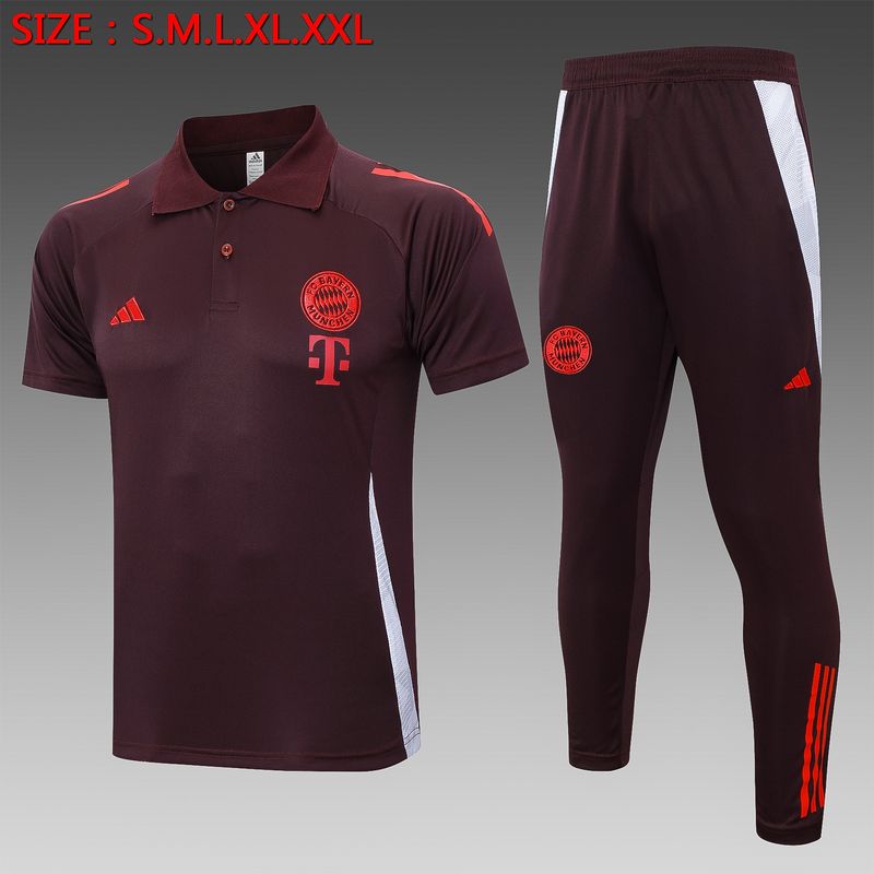 Bayern Munich Maroon Short Sleeve Tracksuit