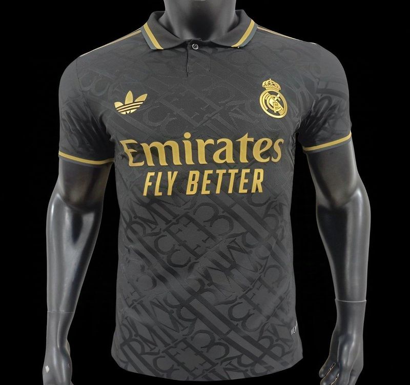 Real Madrid Black and Gold Special Vapor Jersey
