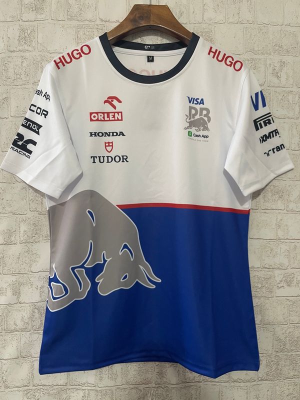 Red Bull White and Blue Crewneck Racing Suit 