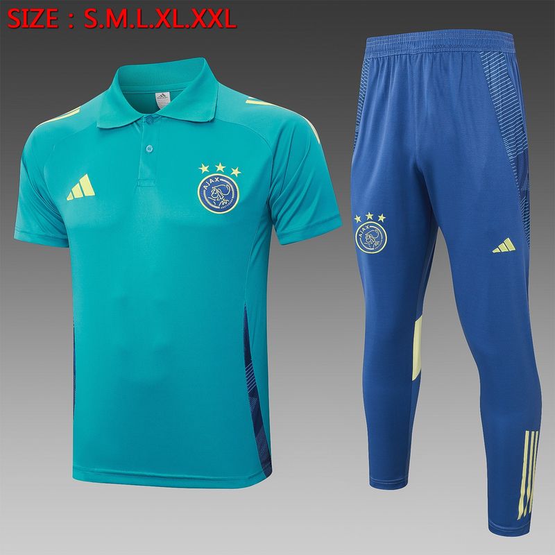 Ajax Blue Green Short Sleeve Tracksuit