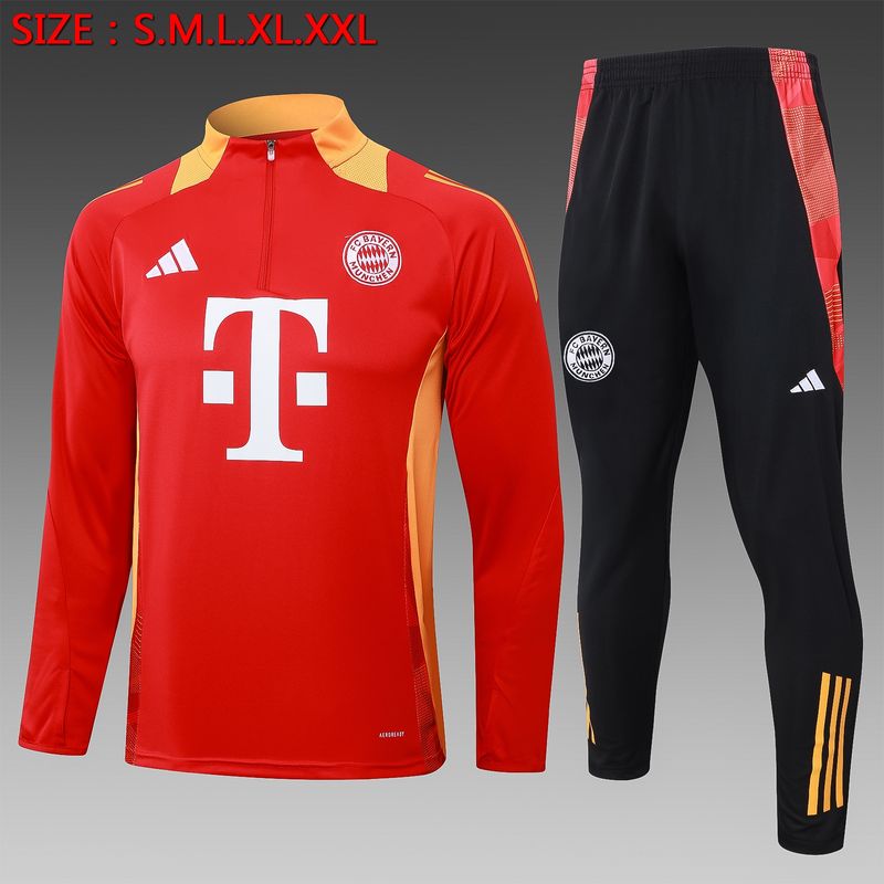 Bayern Munich Red and Black Long Sleeve Training Set 