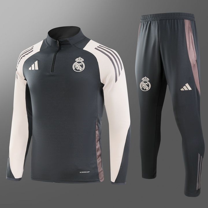 Real Madrid Grey and Off White Training Set 