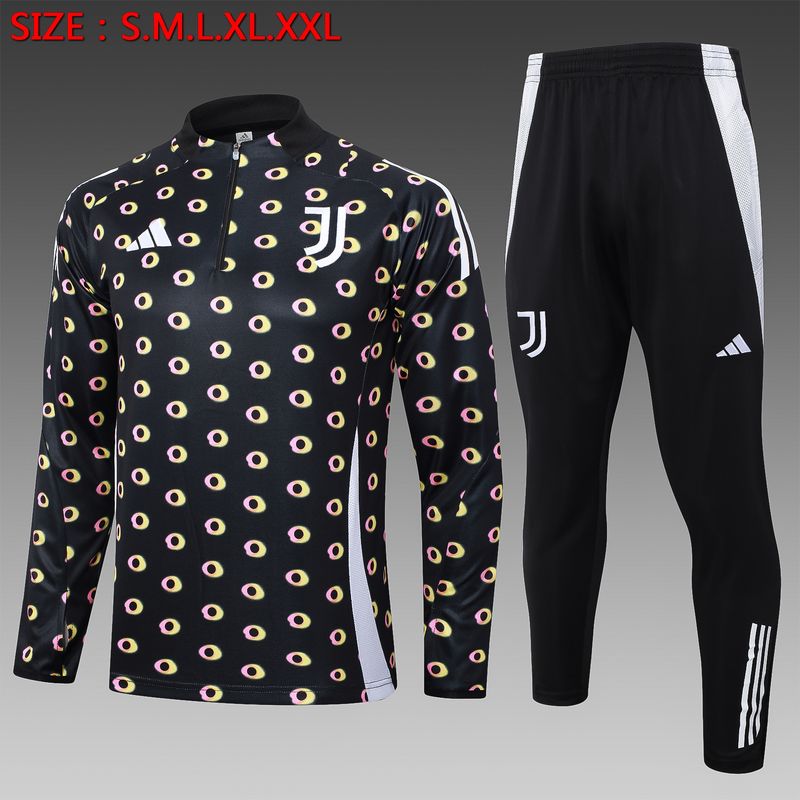 Juventus Black Long Sleeve Training Set 