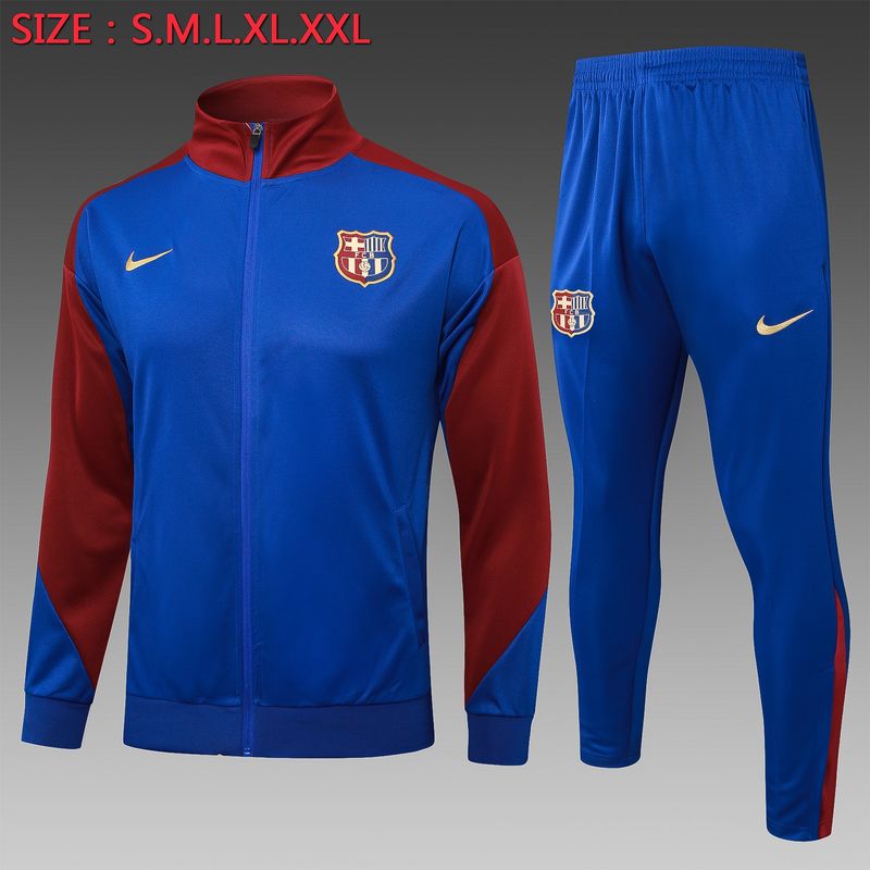 Barcelona Blue and Maroon Tracksuit Set