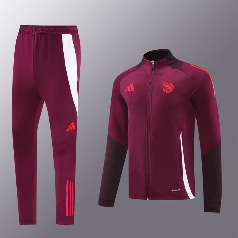 Bayern Munich Maroon, Orange and White Tracksuit Set