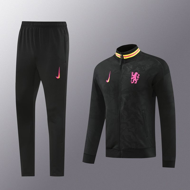 Chelsea Black and Pink Tracksuit Set