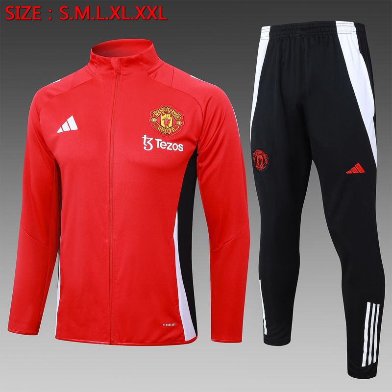 Man United Red and Black Tracksuit Set