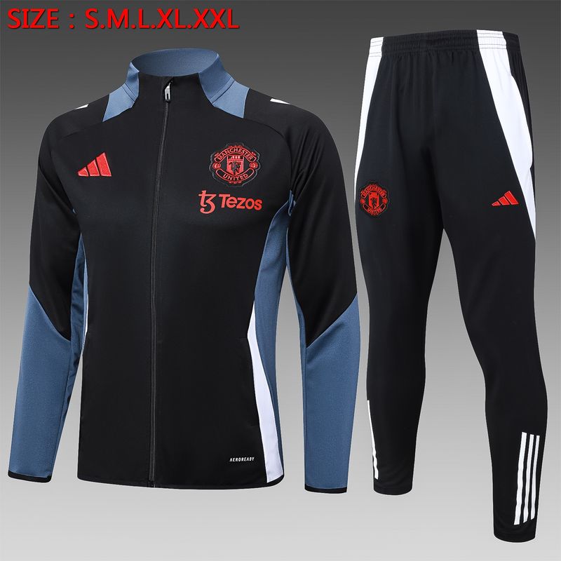 Man United Black Tracksuit Set