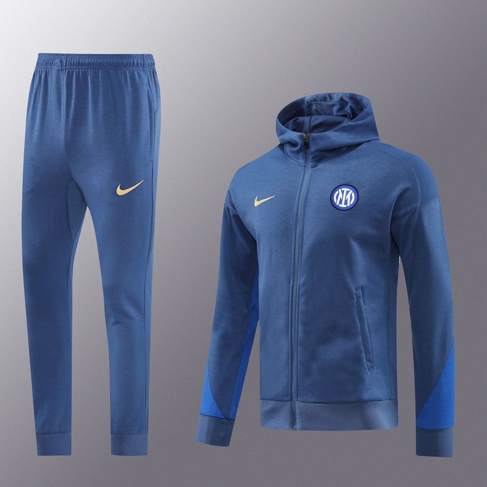 Inter Milan Blue Hooded Tracksuit Set Inter Milan Blue Hooded Tracksuit Set