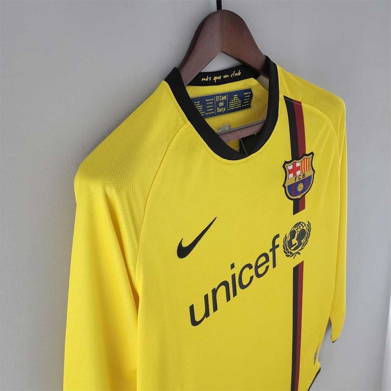 Barcelona Away 08/09 Long Sleeve Retro Jersey