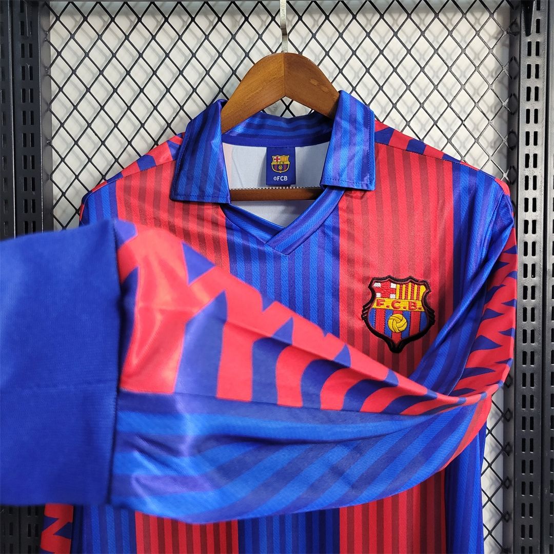 Barcelona Home 91/92 Long Sleeve Retro Jersey Barcelona Home 91/92 Long Sleeve Retro Jersey
