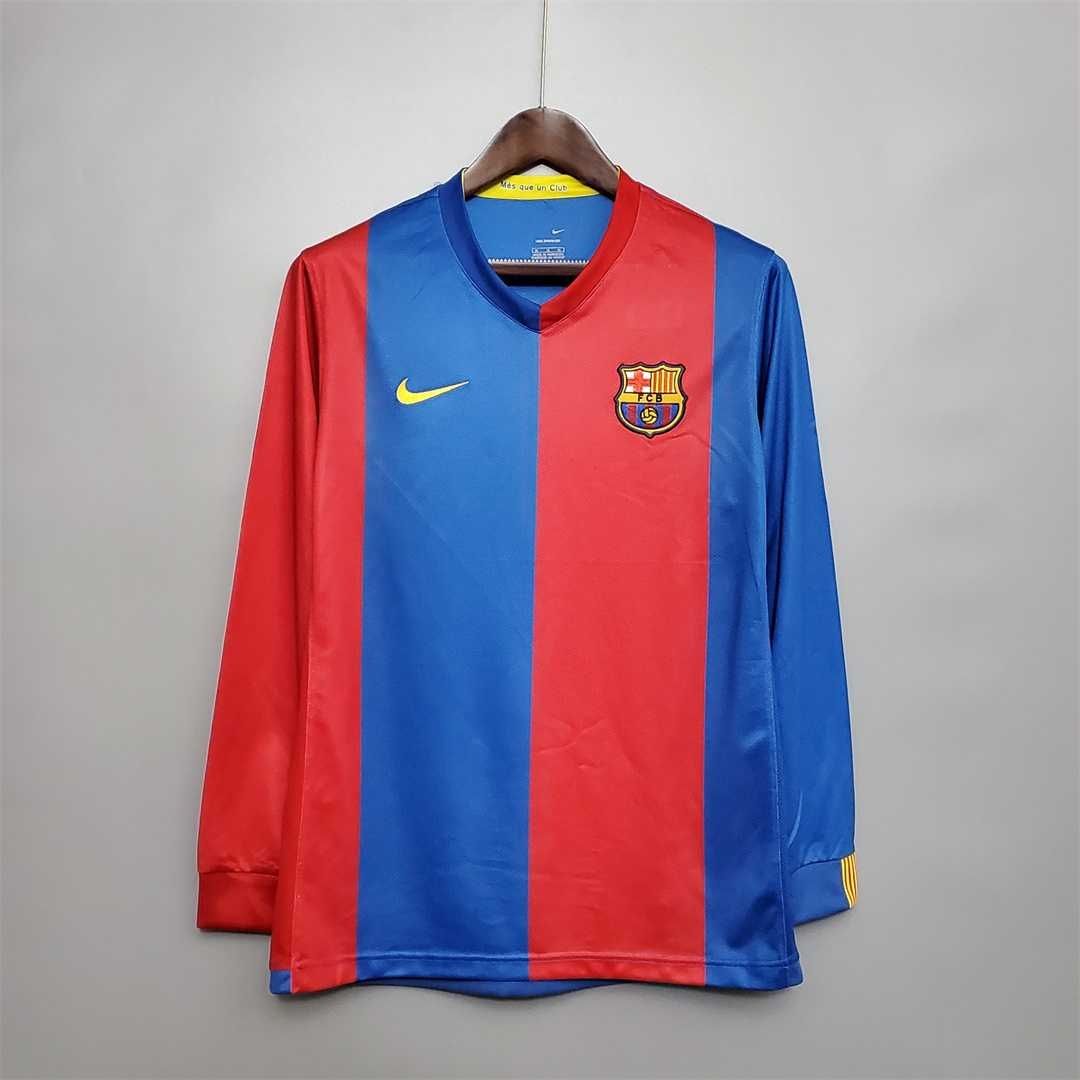 Barcelona Home 06/07 Long Sleeve Retro Jersey Barcelona Home 06/07 Long Sleeve Retro Jersey