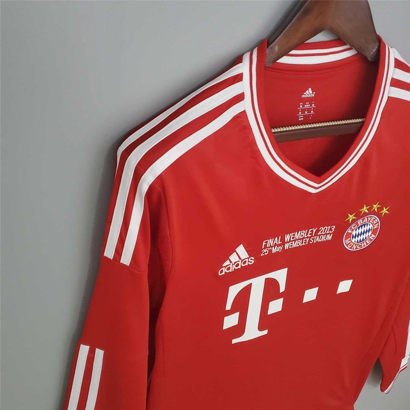 Bayern Munich Home 13/14 Long Sleeve Retro Jersey