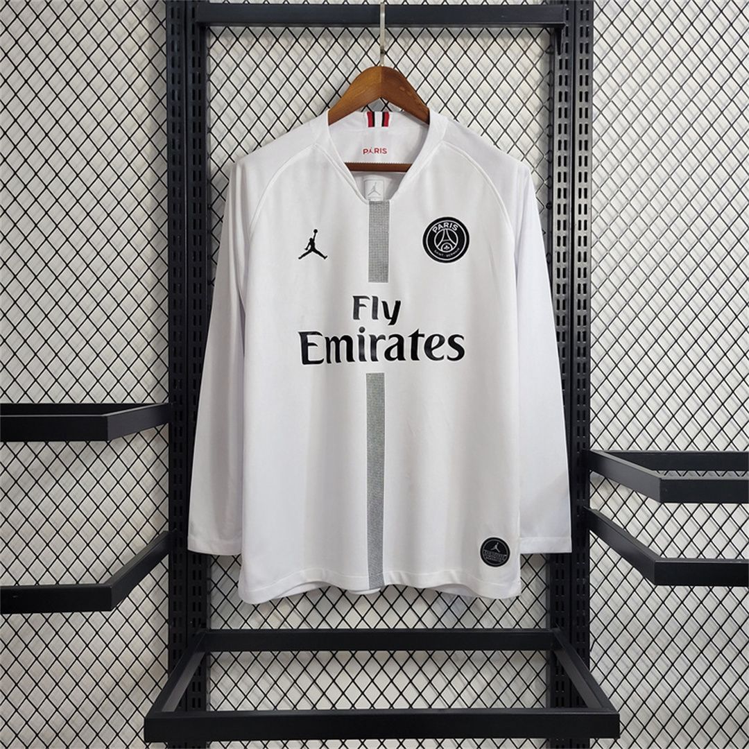 PSG White 18/19 Long Sleeve Retro Jersey PSG White 18/19 Long Sleeve Retro Jersey