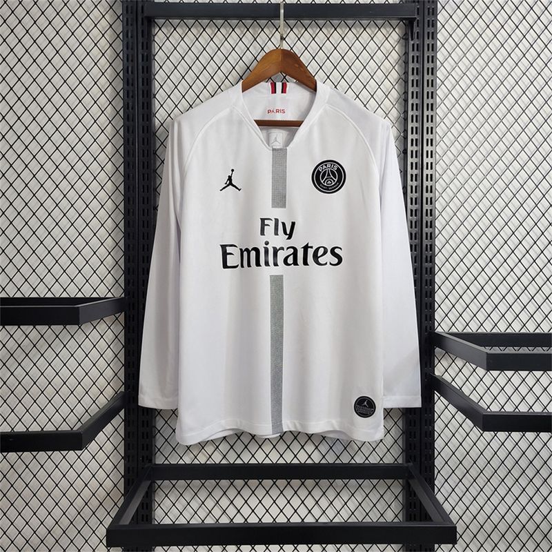 PSG White 18/19 Long Sleeve Retro Jersey
