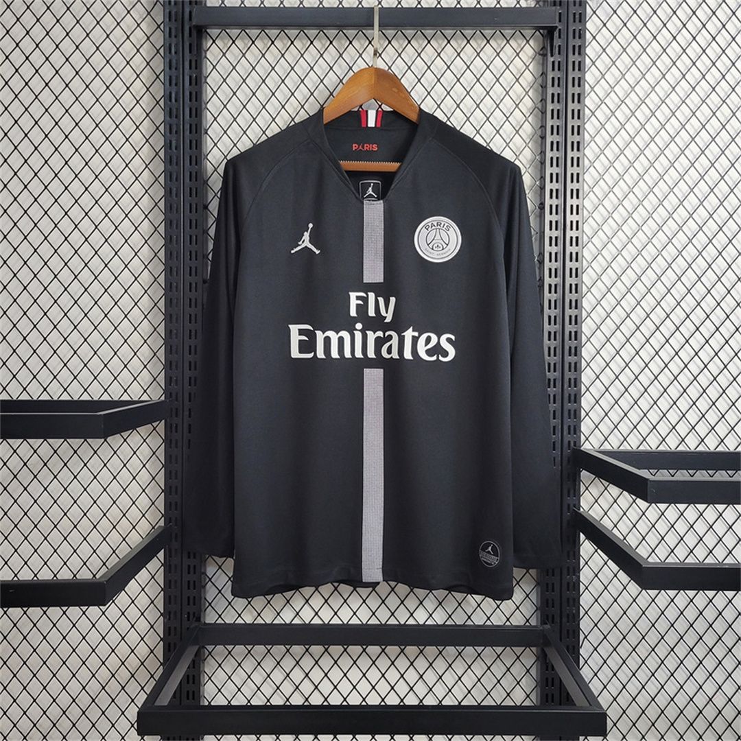 PSG Black 18/19 Long Sleeve Retro Jersey PSG Black 18/19 Long Sleeve Retro Jersey