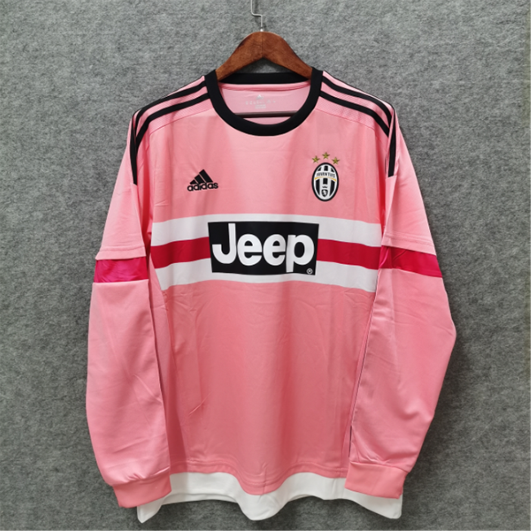 Juventus Away 15/16 Long Sleeve Retro Jersey  Juventus Away 15/16 Long Sleeve Retro Jersey