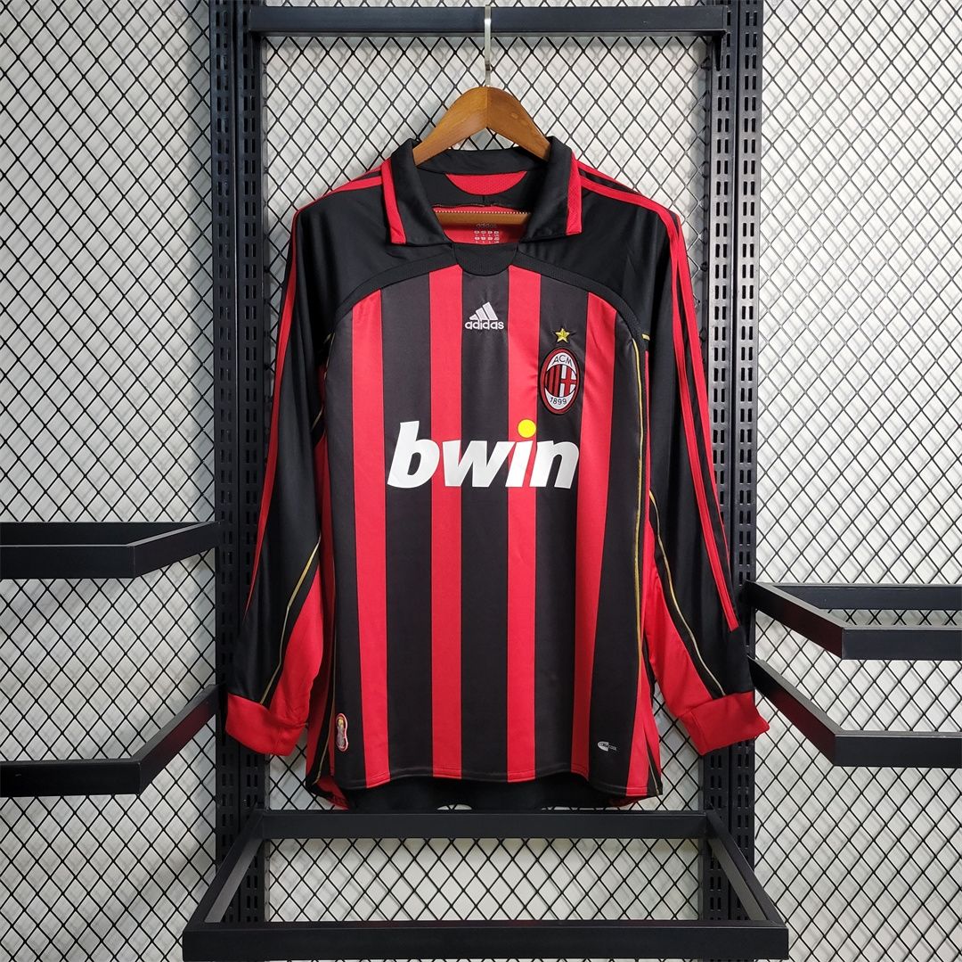 AC Milan Home 06/07 Long Sleeve Retro Jersey  AC Milan Home 06/07 Long Sleeve Retro Jersey