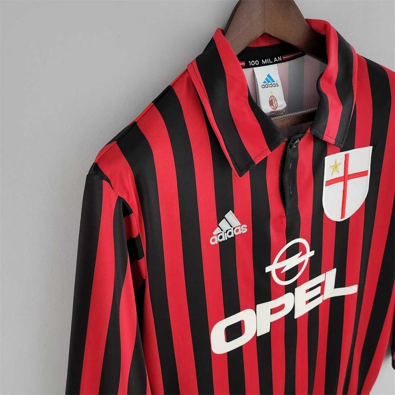 AC Milan Home 99/00 Long Sleeve Retro Jersey 