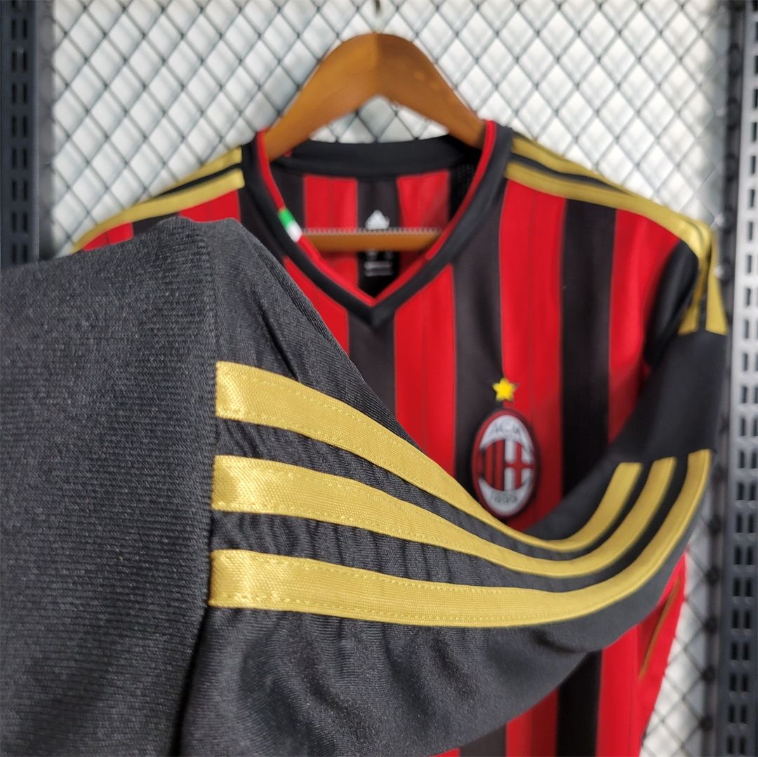 AC Milan Home 13/14 Long Sleeve Retro Jersey  AC Milan Home 13/14 Long Sleeve Retro Jersey