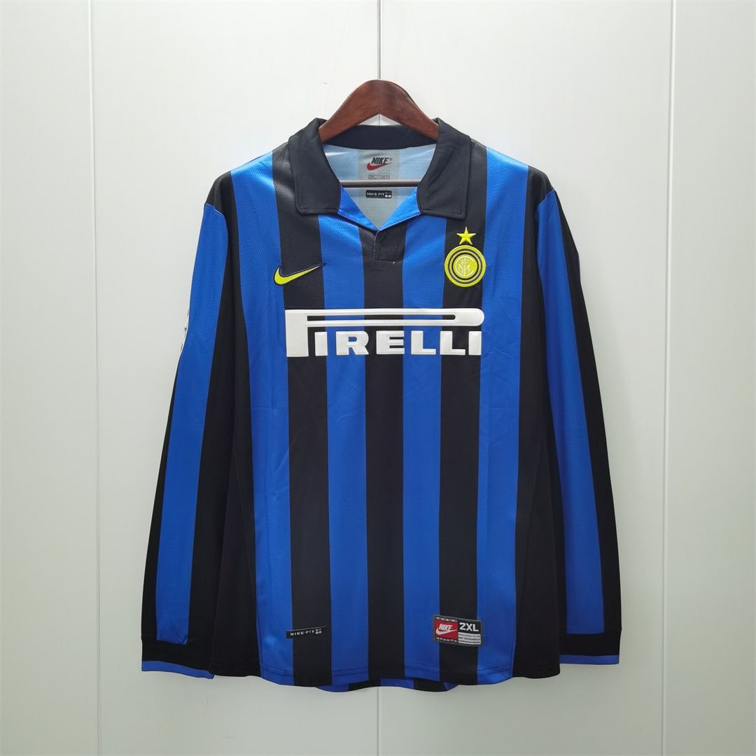 Inter Milan Home 98/99 Long Sleeve Retro Jersey  Inter Milan Home 98/99 Long Sleeve Retro Jersey