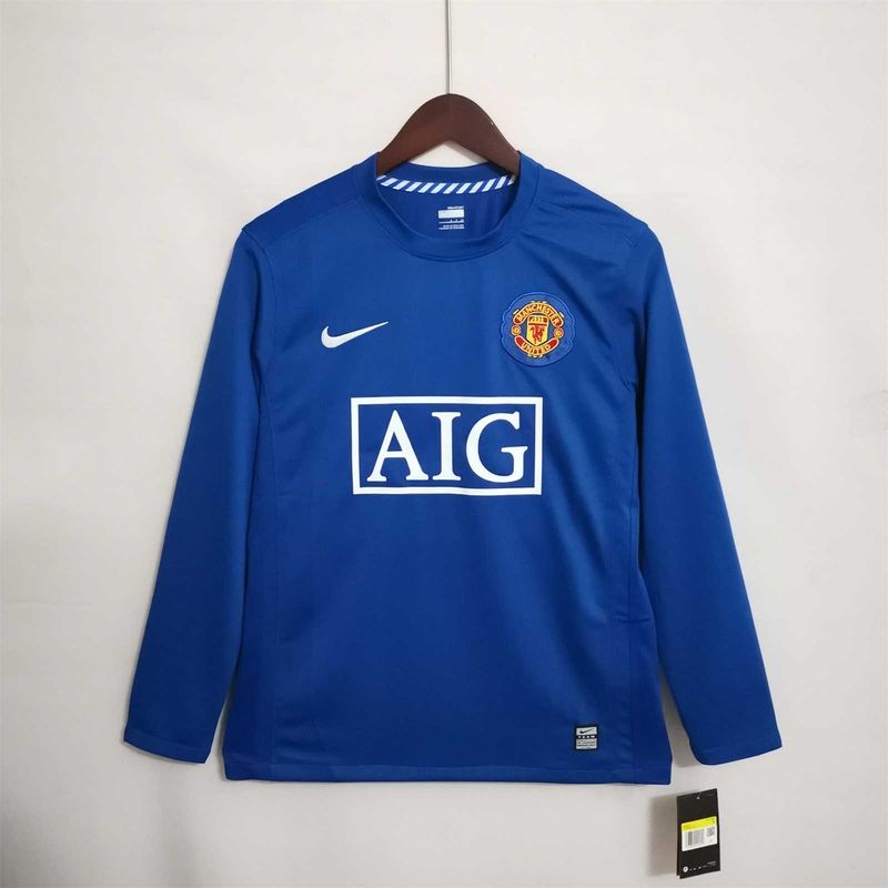 Man United Away 08/09 Long Sleeve Retro Jersey 