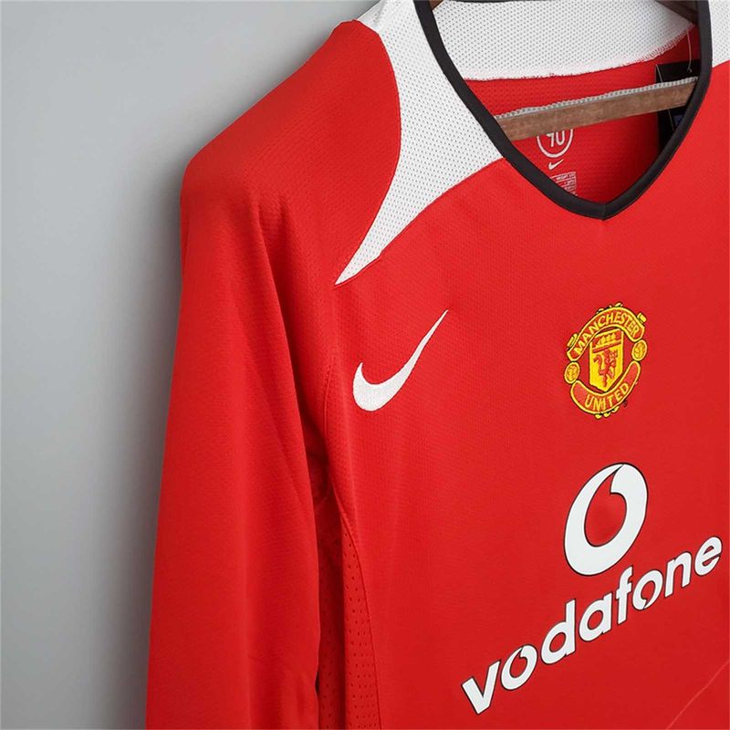 Man United Home 04/06 Long Sleeve Retro Jersey 