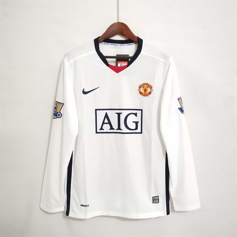 Man United Away 08/09 Long Sleeve Retro Jersey (excl patches)