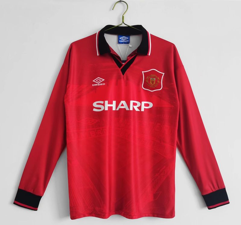 Man United Home 94/96 Long Sleeve Retro Jersey 