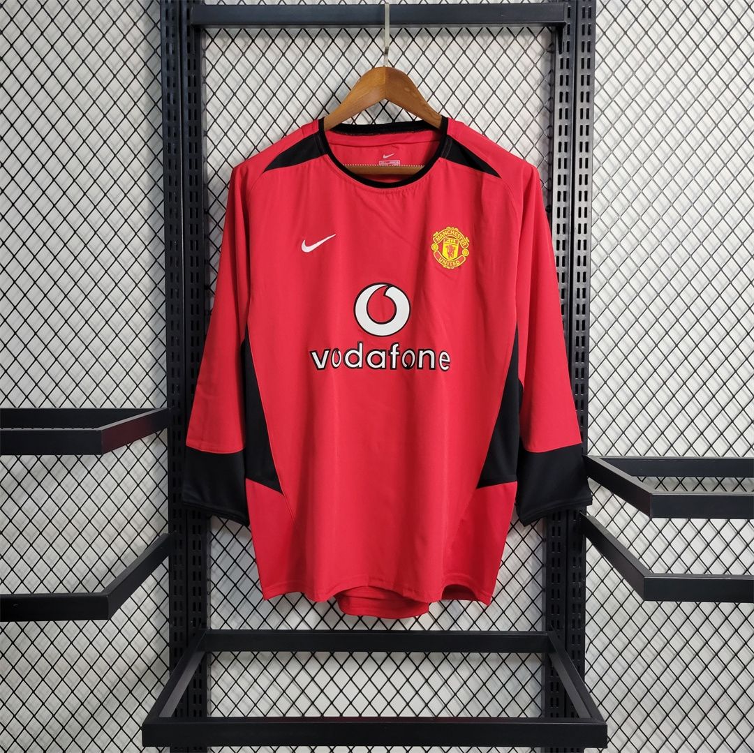 Man United Home 02/04 Long Sleeve Retro Jersey 