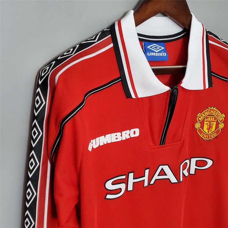 Man United Home 98/99 Long Sleeve Retro Jersey 