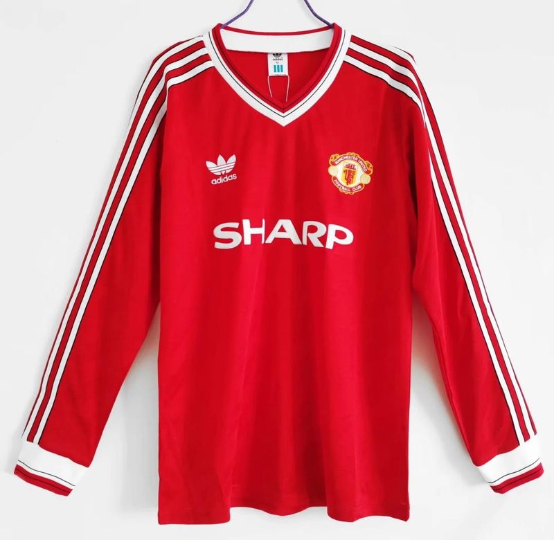 Man United Home 86/88 Long Sleeve Retro Jersey 