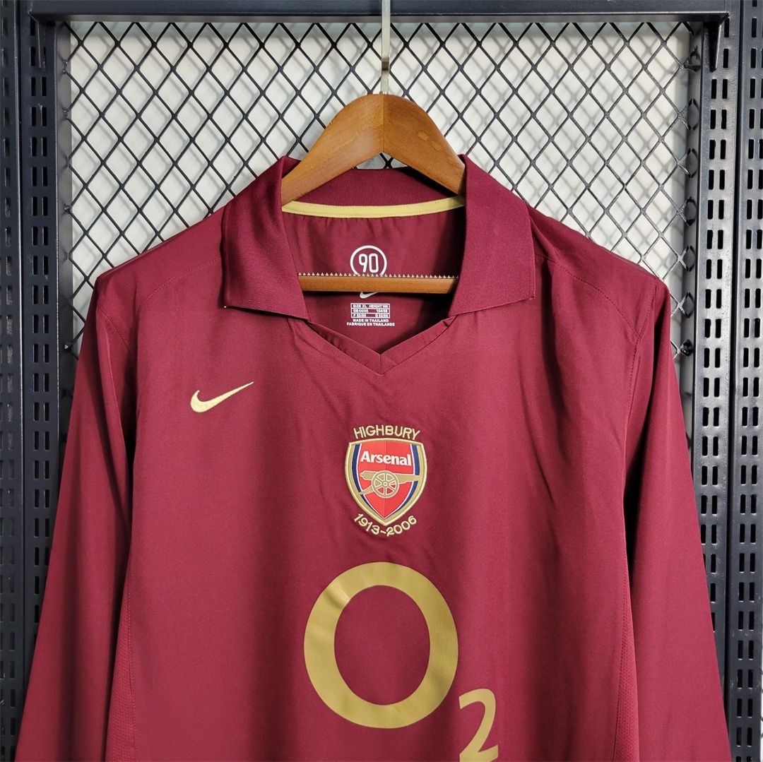 Arsenal Home 05/06 Long Sleeve Retro Jersey  Arsenal Home 05/06 Long Sleeve Retro Jersey