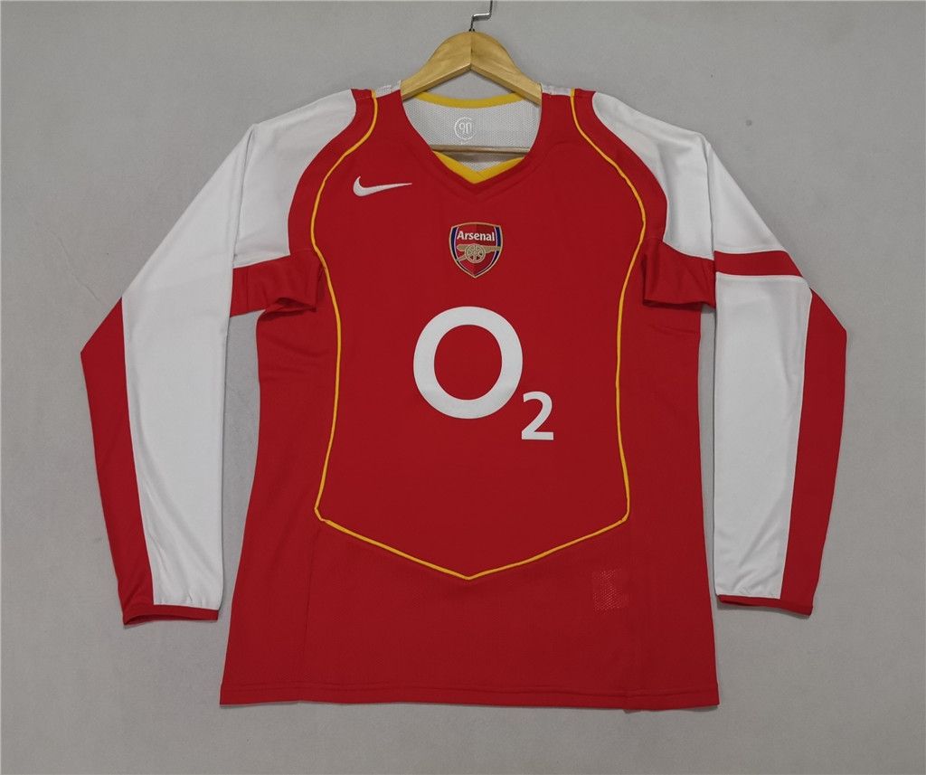 Arsenal Home 04/05 Long Sleeve Retro Jersey  Arsenal Home 04/05 Long Sleeve Retro Jersey