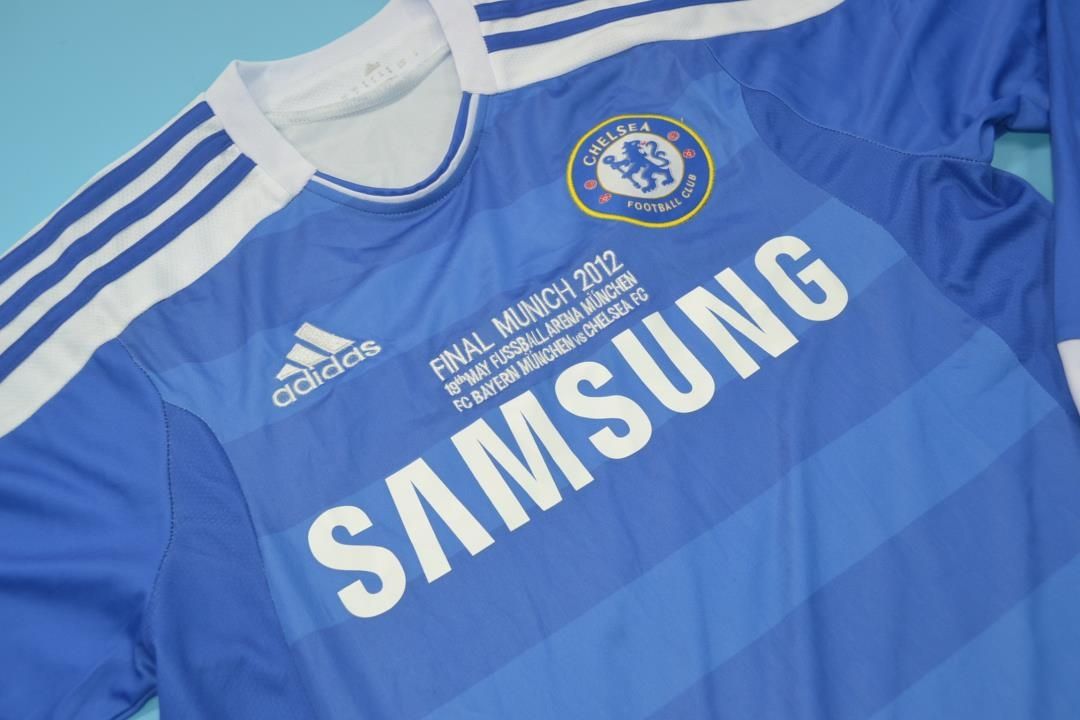 Chelsea Home 11/12 Long Sleeve Retro Jersey  Chelsea Home 11/12 Long Sleeve Retro Jersey