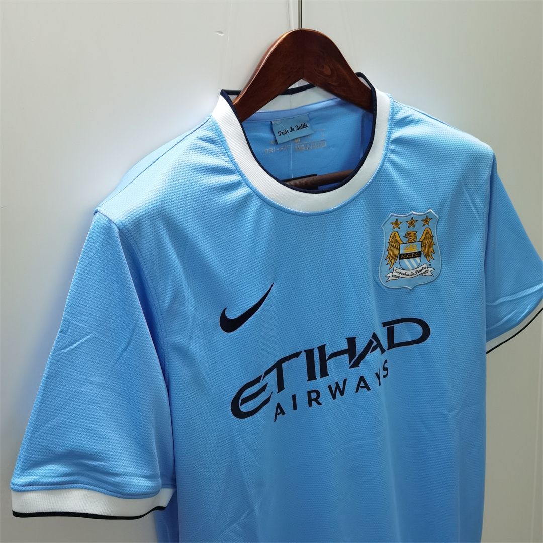 Manchester City Home 13/14 Retro Jersey  Manchester City Home 13/14 Retro Jersey