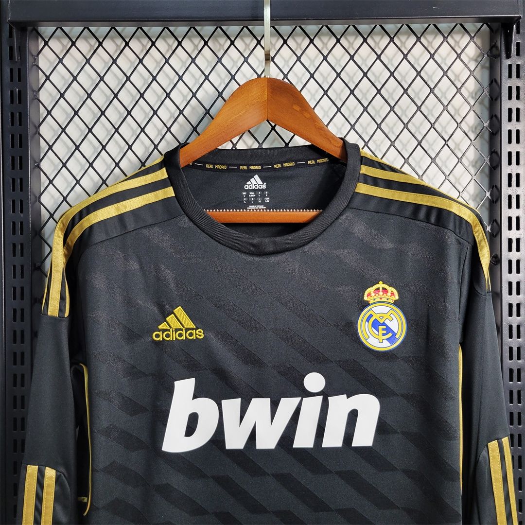 Real Madrid Away 11/12 Long Sleeve Retro Jersey  Real Madrid Away 11/12 Long Sleeve Retro Jersey