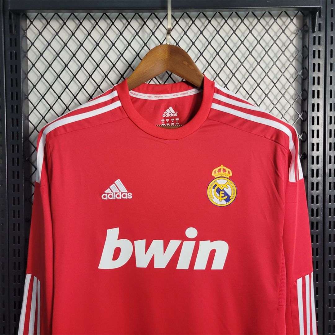 Real Madrid Away 11/12 Long Sleeve Retro Jersey  Real Madrid Away 11/12 Long Sleeve Retro Jersey