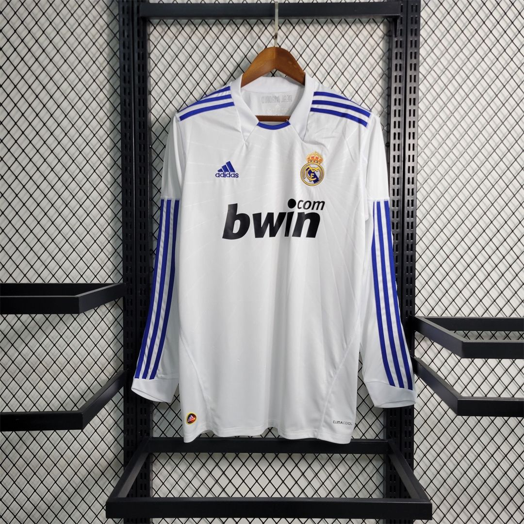 Real Madrid Home 10/11 Long Sleeve Retro Jersey  Real Madrid Home 10/11 Long Sleeve Retro Jersey