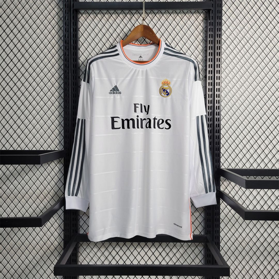 Real Madrid Home 13/14 Long Sleeve Retro Jersey  Real Madrid Home 13/14 Long Sleeve Retro Jersey