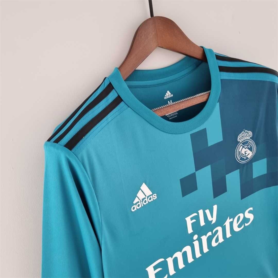 Real Madrid Third 17/18 Long Sleeve Retro Jersey  Real Madrid Third 17/18 Long Sleeve Retro Jersey