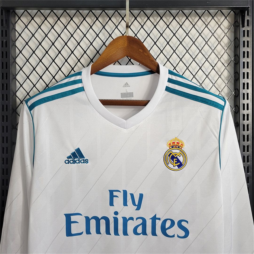 Real Madrid Home 17/18 Long Sleeve Retro Jersey  Real Madrid Home 17/18 Long Sleeve Retro Jersey