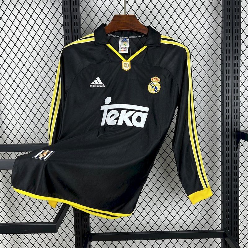 Real Madrid Away 98/99 Long Sleeve Retro Jersey  Real Madrid Away 98/99 Long Sleeve Retro Jersey
